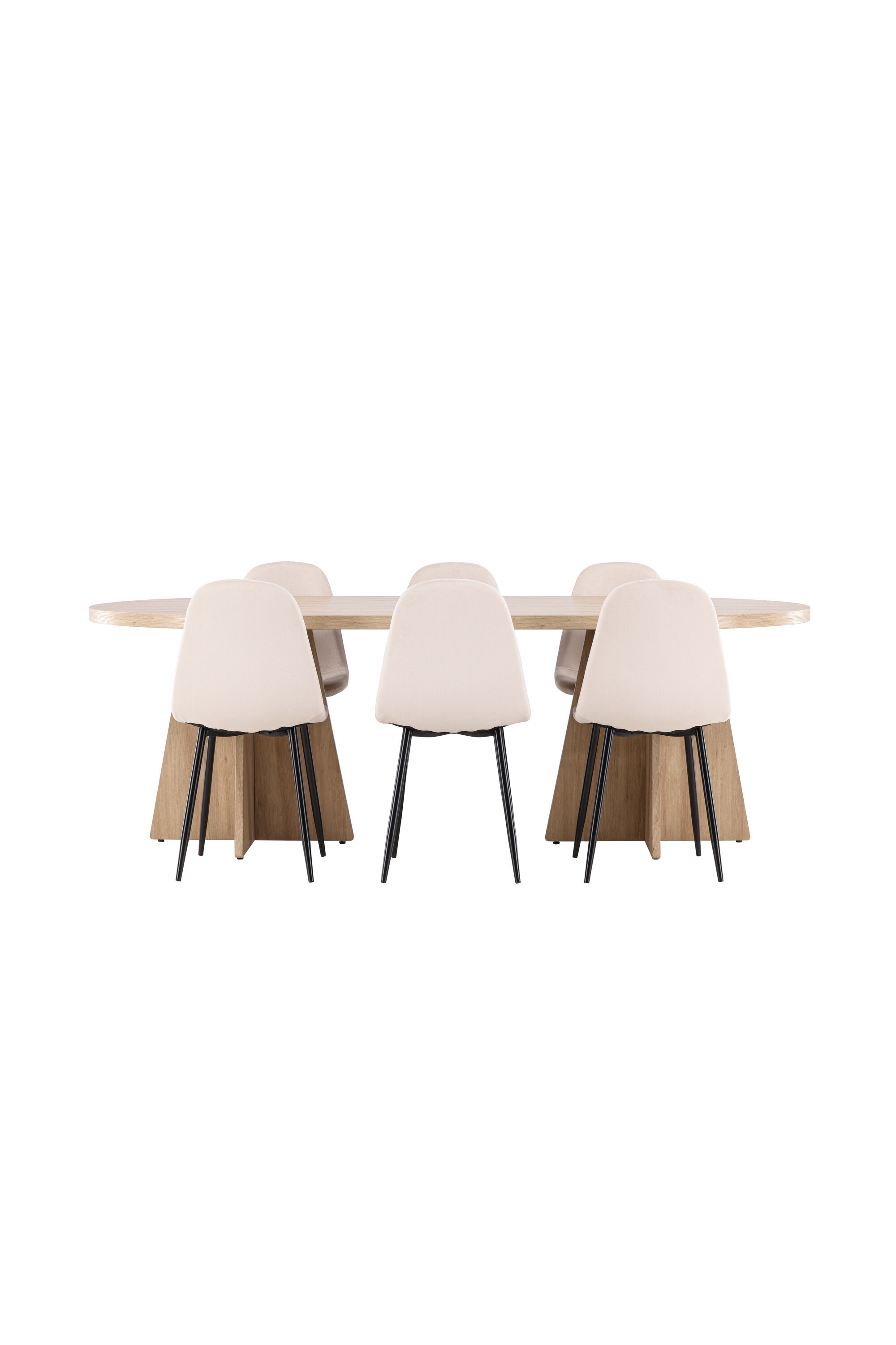 Bootcut Matbord med Polar Matstol-GR Dining Set-Venture Home-peaceofhome.se