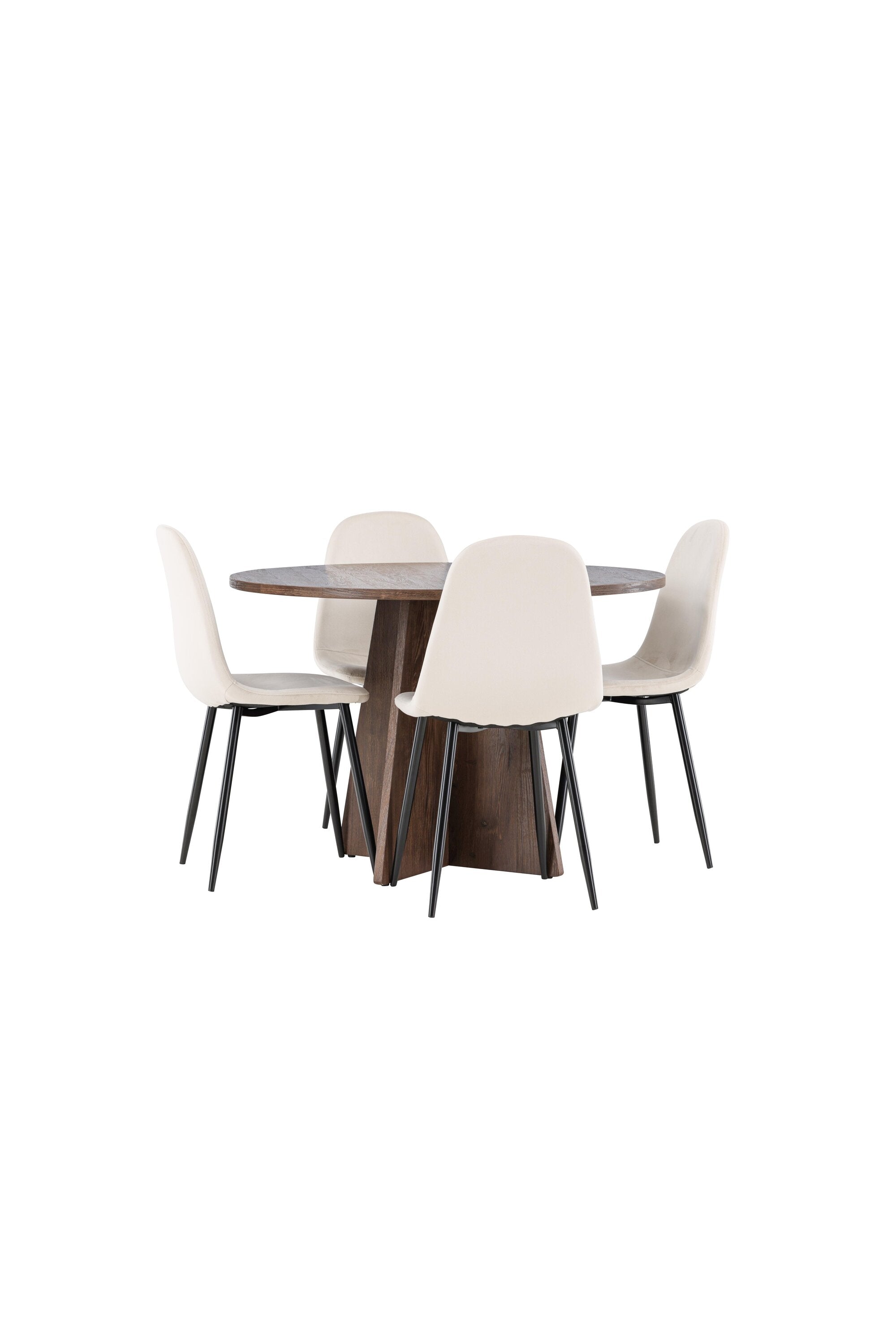 Bootcut Matbord med Polar Matstol-GR Dining Set-Venture Home-peaceofhome.se