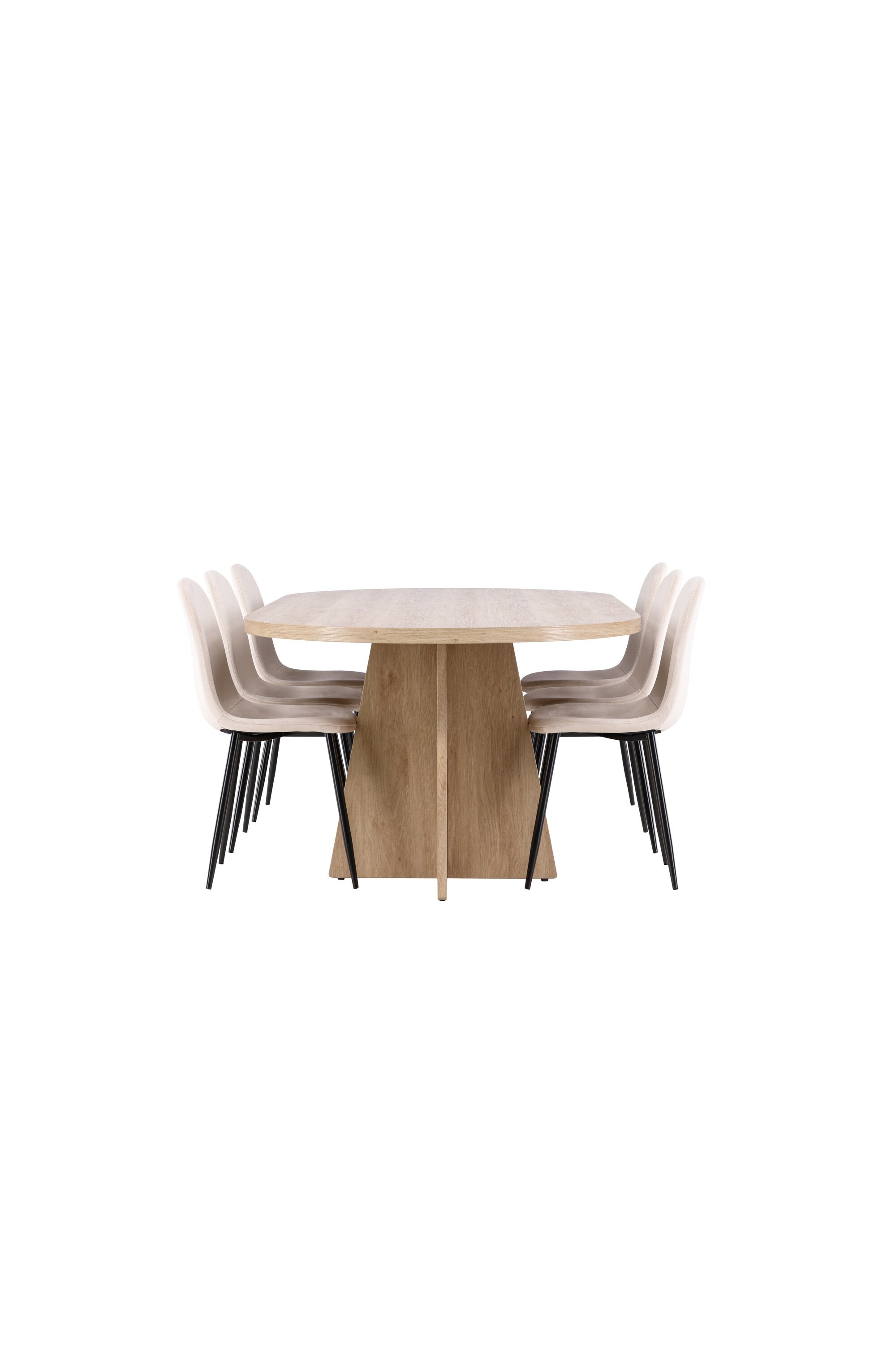 Bootcut Matbord med Polar Matstol-GR Dining Set-Venture Home-peaceofhome.se