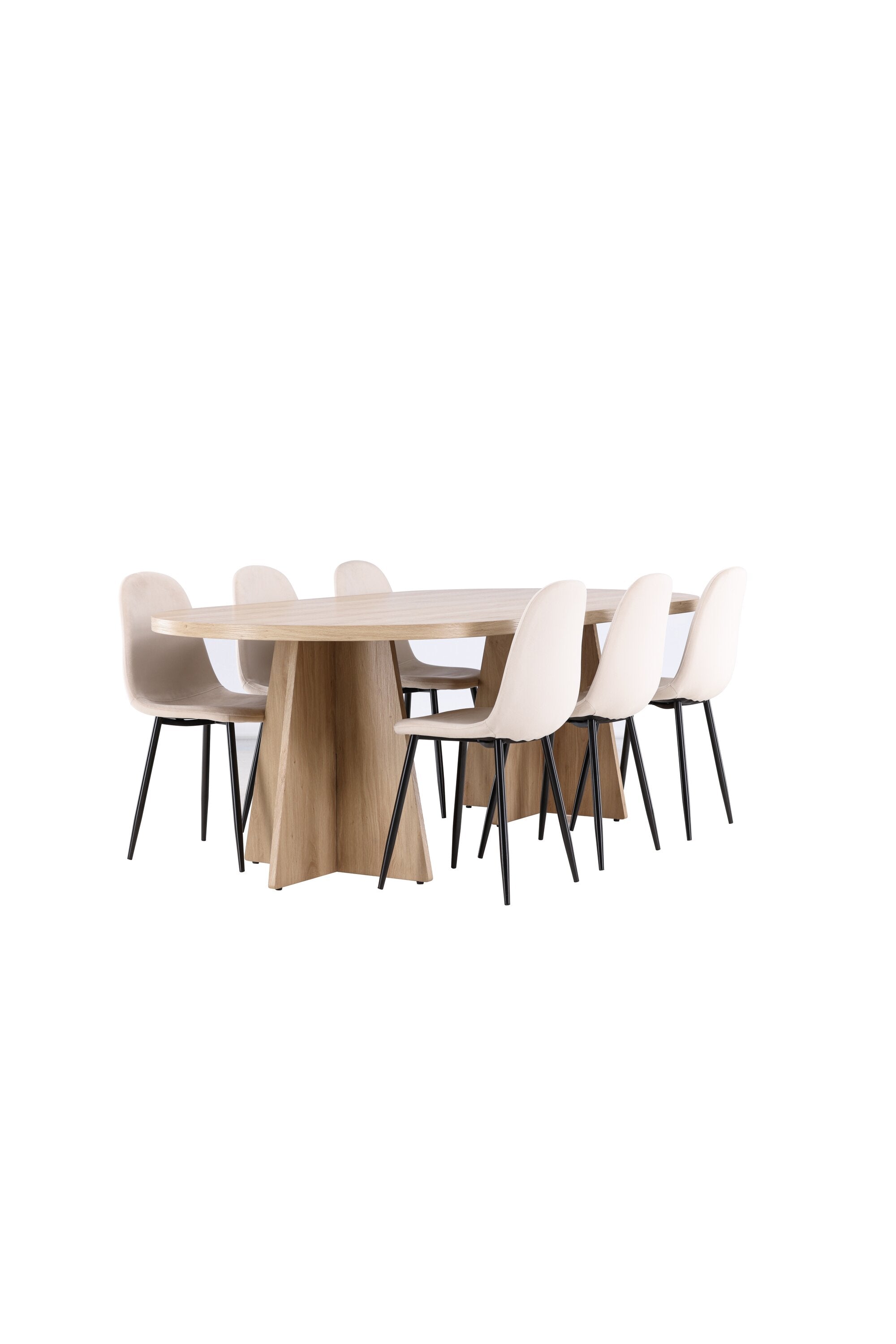 Bootcut Matbord med Polar Matstol-GR Dining Set-Venture Home-peaceofhome.se