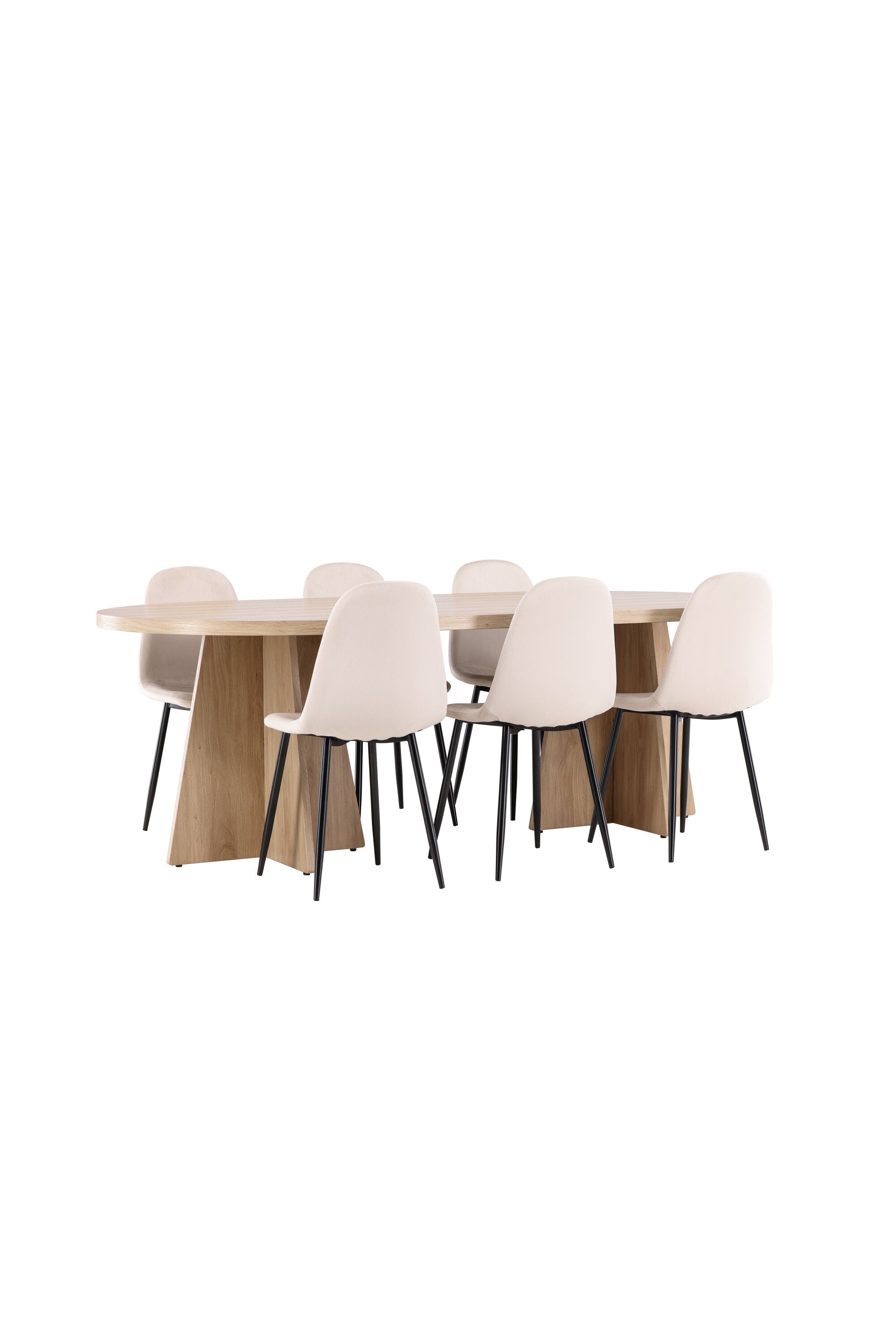 Bootcut Matbord med Polar Matstol-GR Dining Set-Venture Home-peaceofhome.se