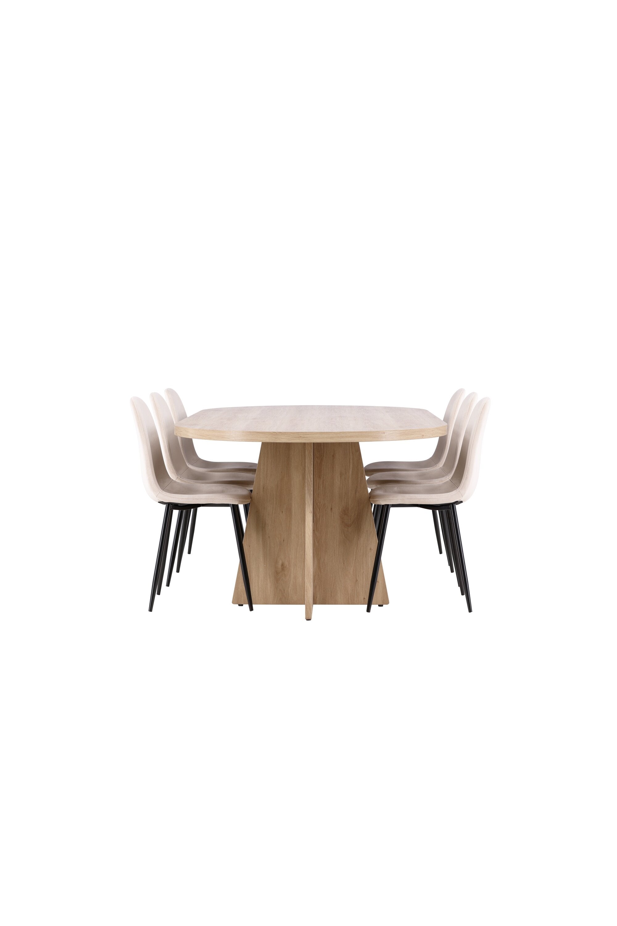 Bootcut Matbord med Polar Matstol-GR Dining Set-Venture Home-peaceofhome.se