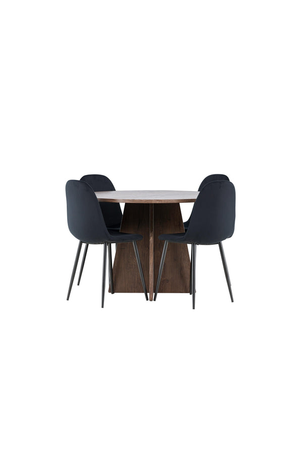 Bootcut Matbord med Polar Matstol-GR Dining Set-Venture Home-peaceofhome.se