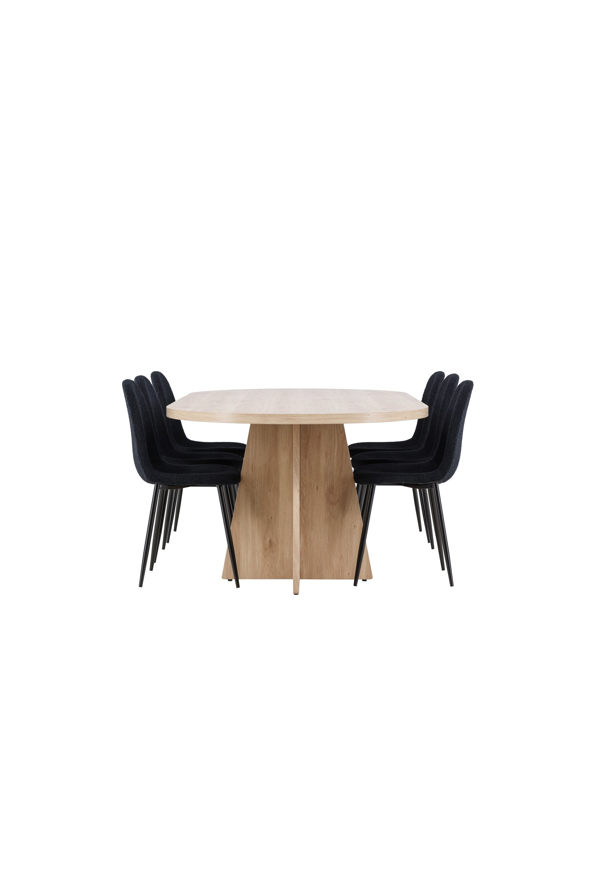 Bootcut Matbord med Polar Matstol-GR Dining Set-Venture Home-peaceofhome.se