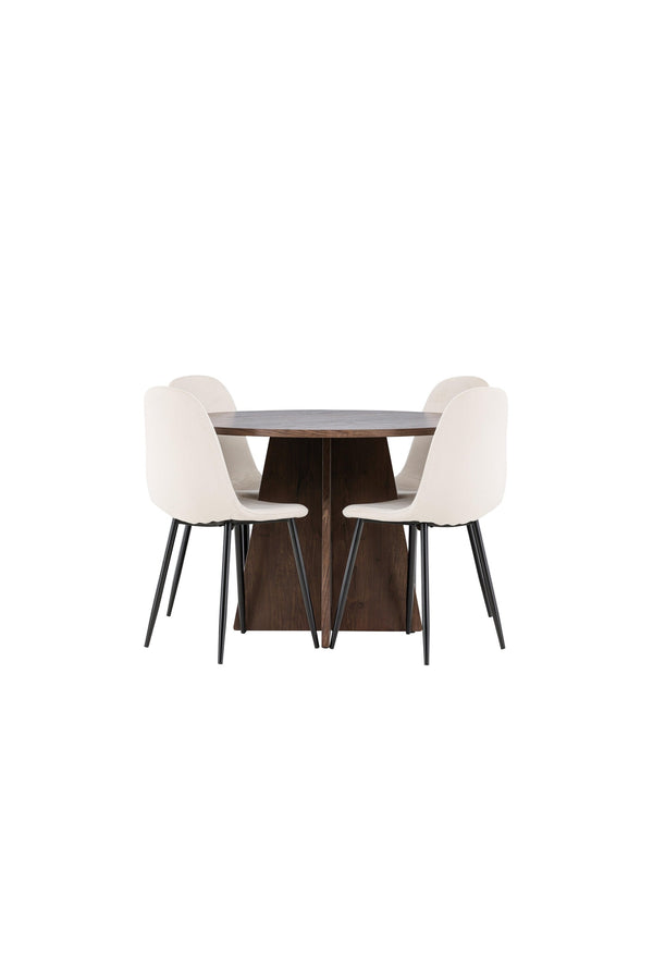 Bootcut Matbord med Polar Matstol-GR Dining Set-Venture Home-peaceofhome.se