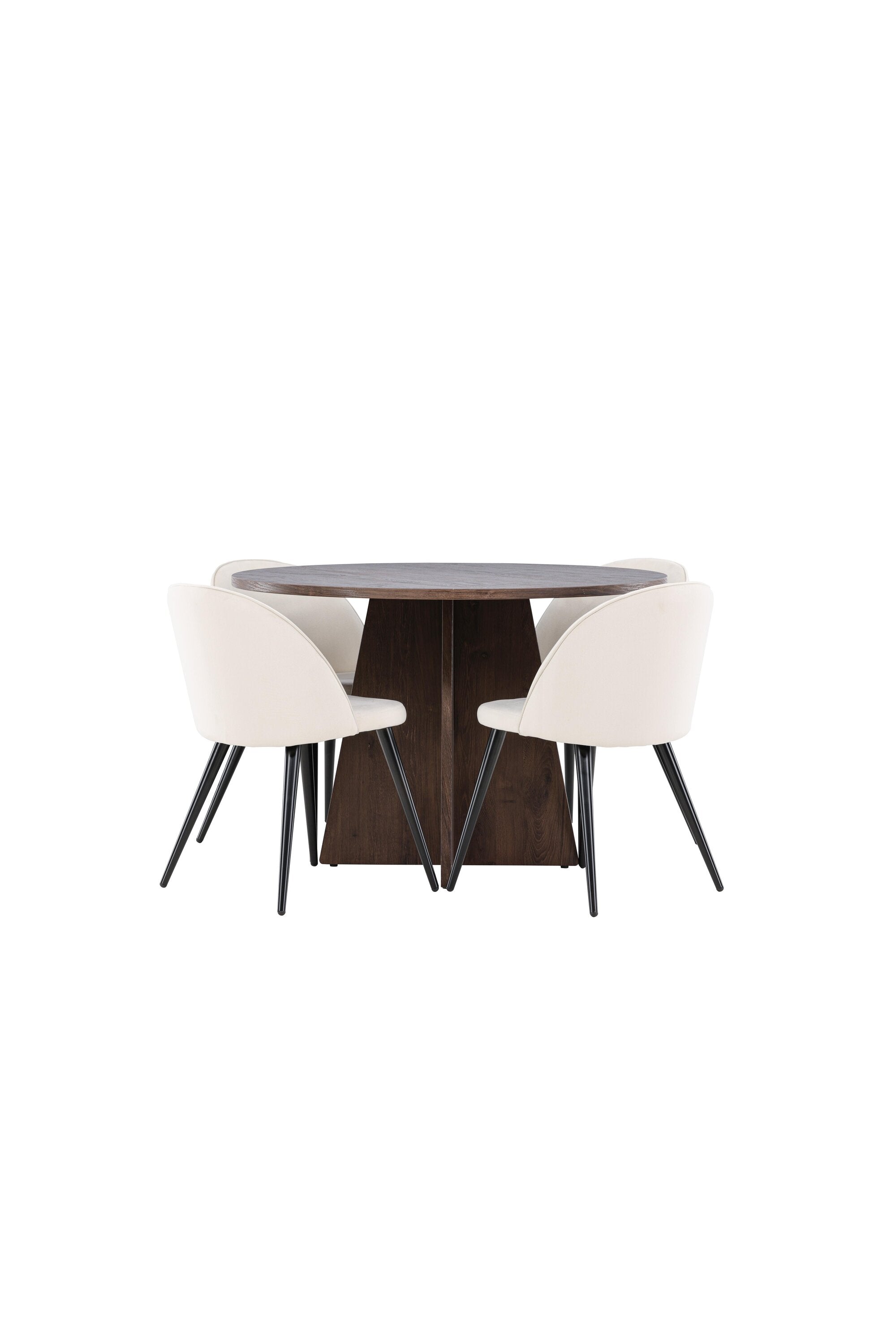 Bootcut Matbord med Velvet Matstol-GR Dining Set-Venture Home-peaceofhome.se