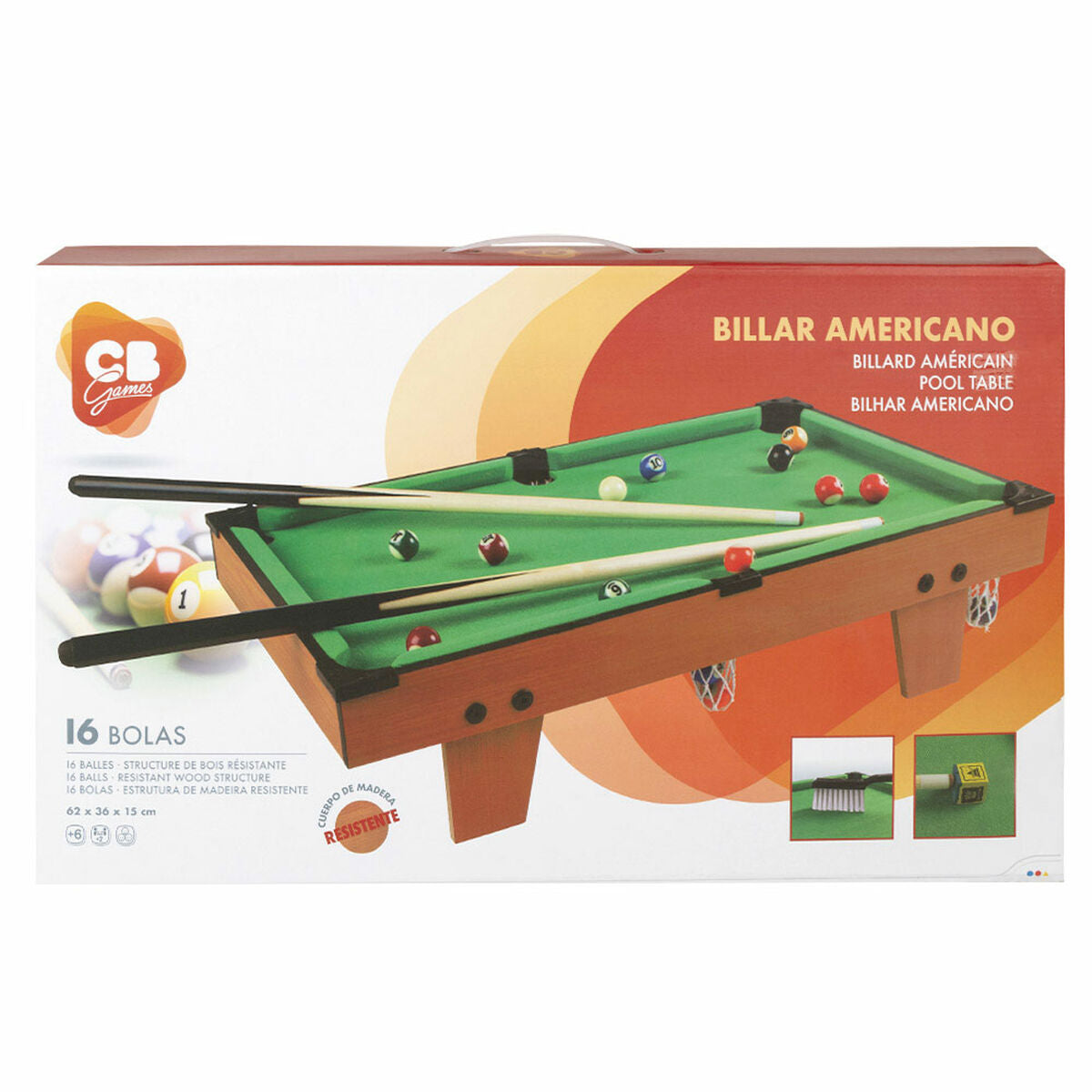 Bordsbiljard AquaSport Americano 62 x 15 x 36 cm-Leksaker och spel, Spel och tillbehör-AquaSport-peaceofhome.se