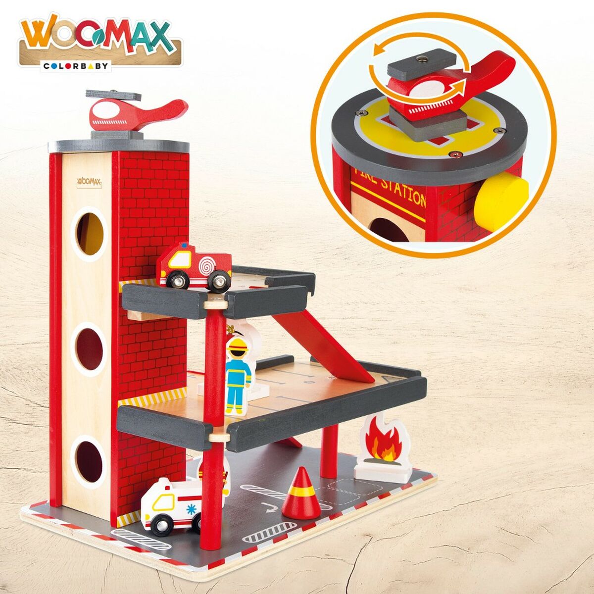 Brandstation Woomax 2 antal-Leksaker och spel, Dockor och actionfigurer-Woomax-peaceofhome.se
