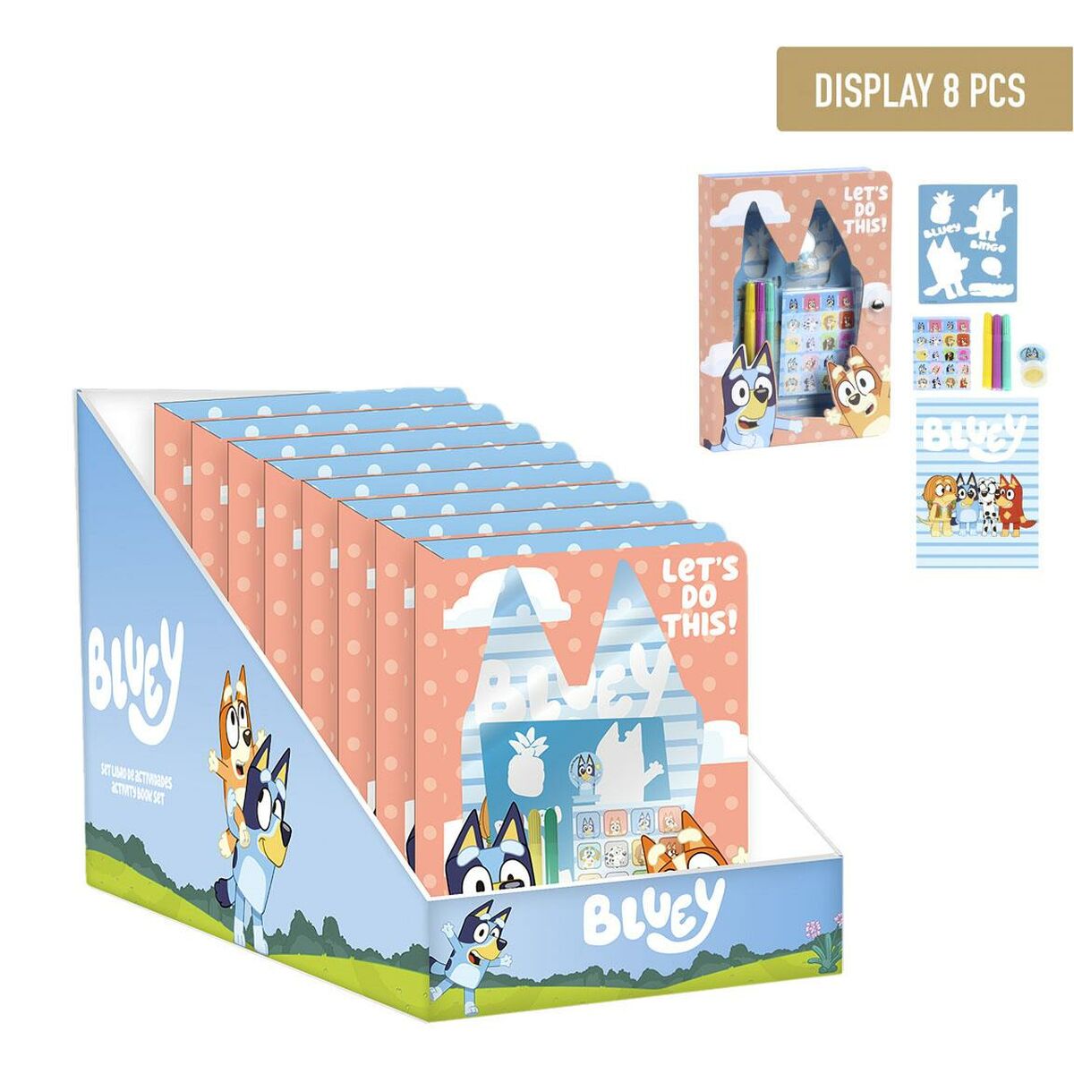 Brevpapper Set Bluey 8 Delar-Kontor och Kontorsmaterial, Skol- och utbildningsmaterial-Bluey-peaceofhome.se