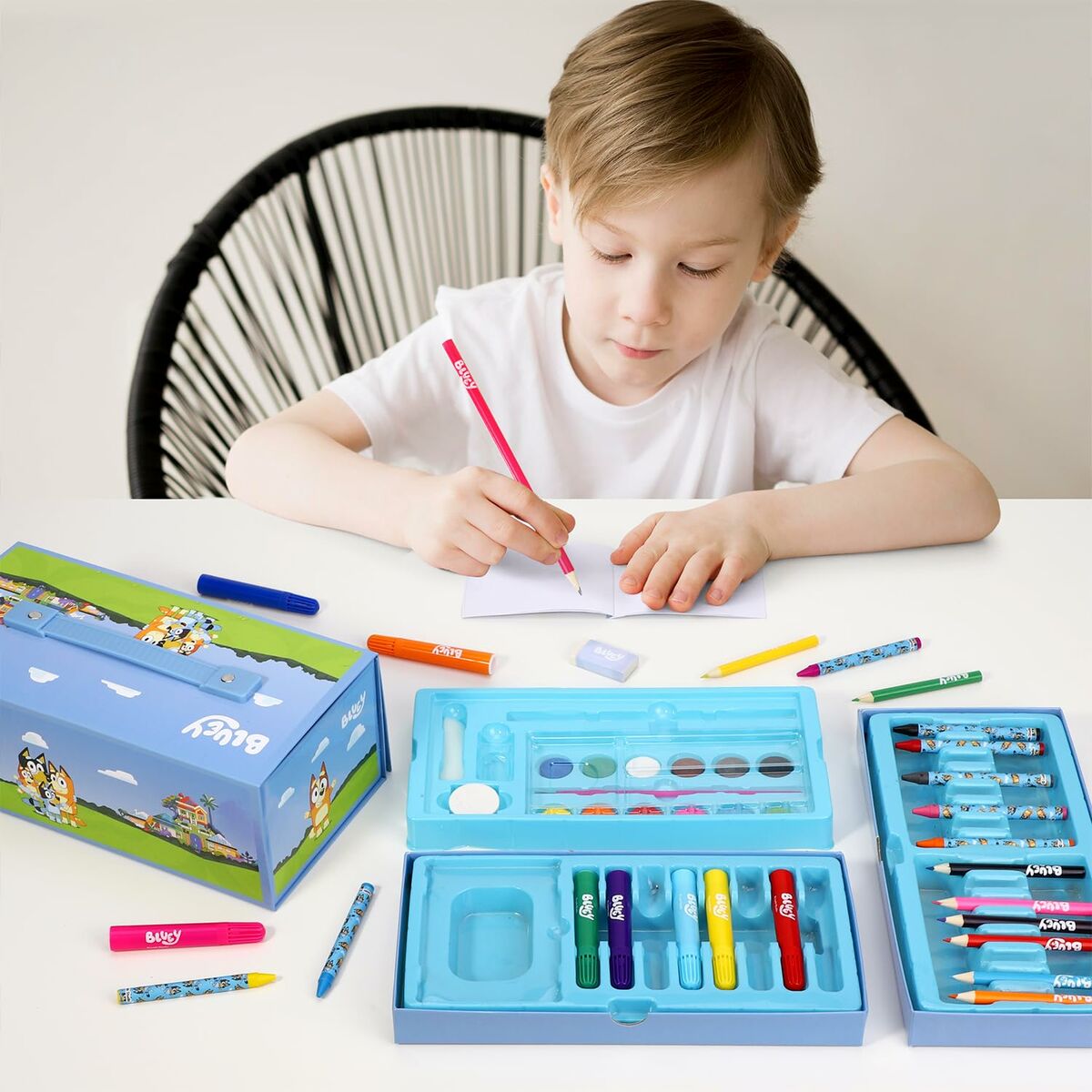 Brevpapper Set Bluey Blå 52 Delar-Kontor och Kontorsmaterial, Skol- och utbildningsmaterial-Bluey-peaceofhome.se