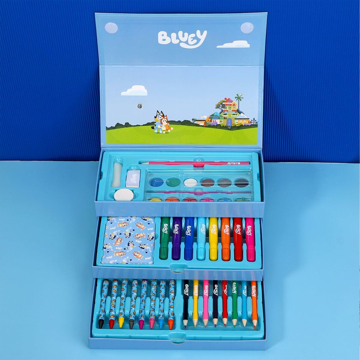 Brevpapper Set Bluey Blå 52 Delar-Kontor och Kontorsmaterial, Skol- och utbildningsmaterial-Bluey-peaceofhome.se