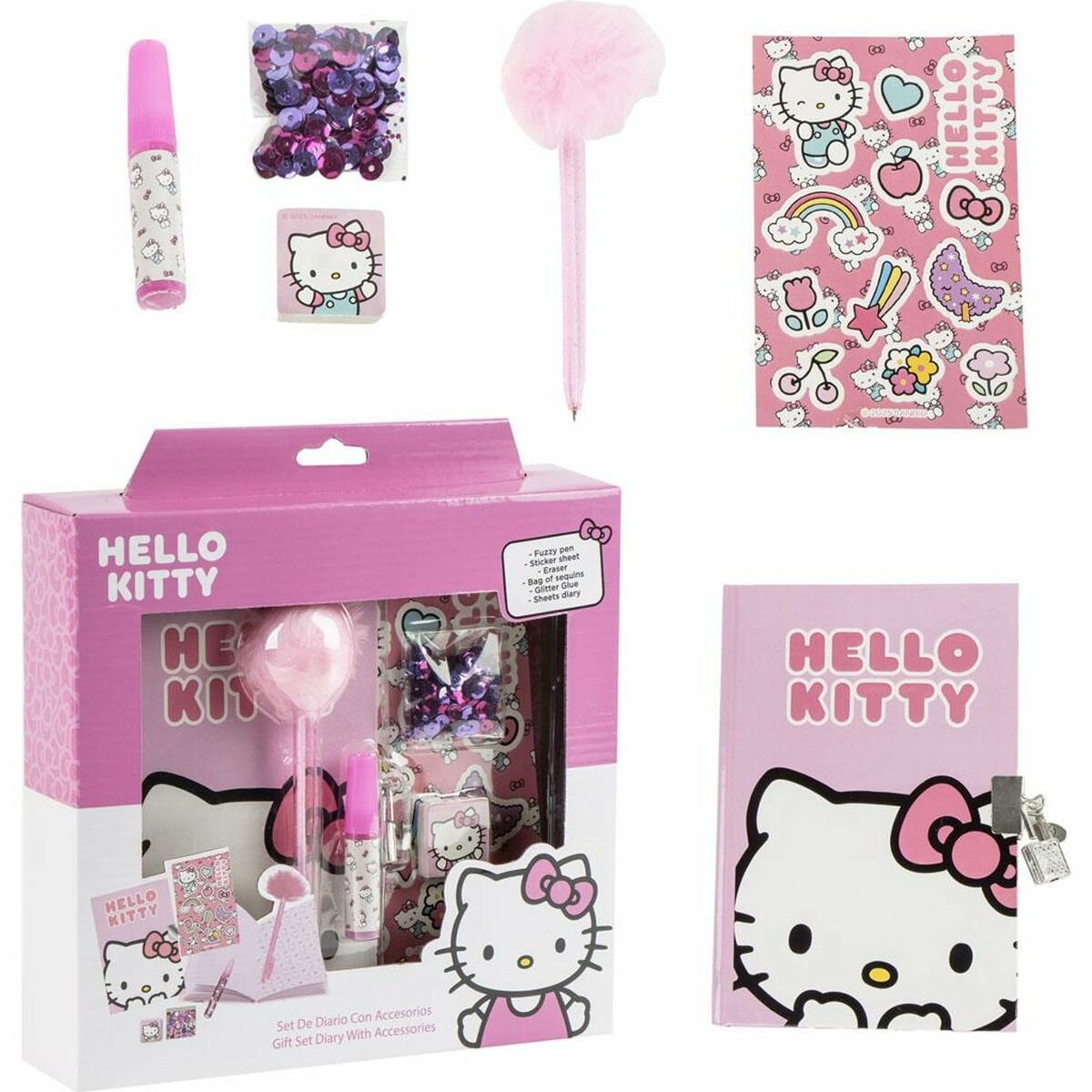 Brevpapper Set Hello Kitty Multicolour-Kontor och Kontorsmaterial, Skol- och utbildningsmaterial-Hello Kitty-peaceofhome.se