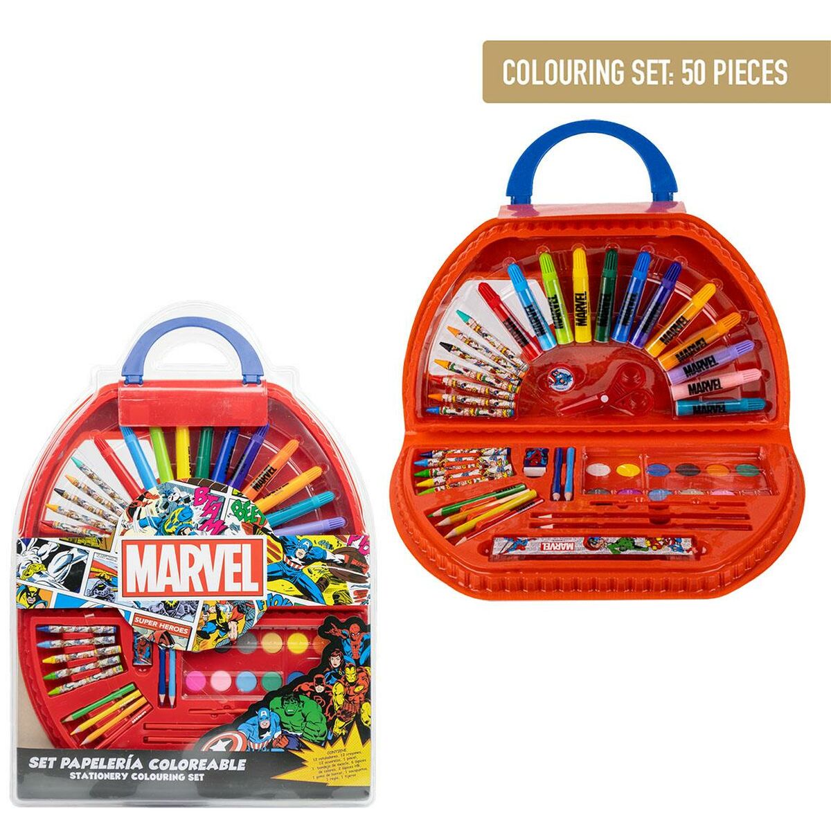 Brevpapper Set Marvel 50 Delar-Kontor och Kontorsmaterial, Skol- och utbildningsmaterial-Marvel-peaceofhome.se