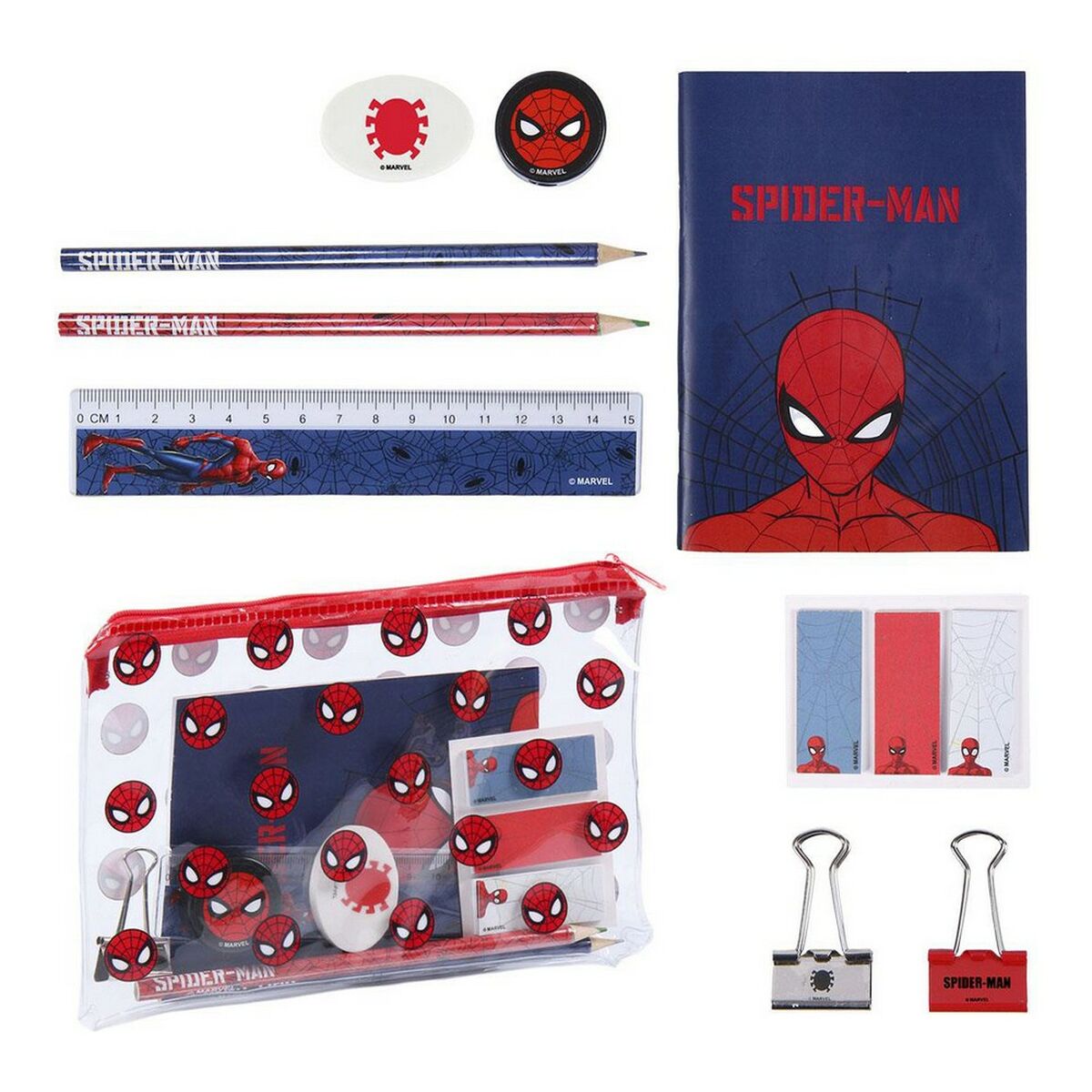 Brevpapper Set Spider-Man (12 pcs)-Kontor och Kontorsmaterial, Skol- och utbildningsmaterial-Spider-Man-peaceofhome.se