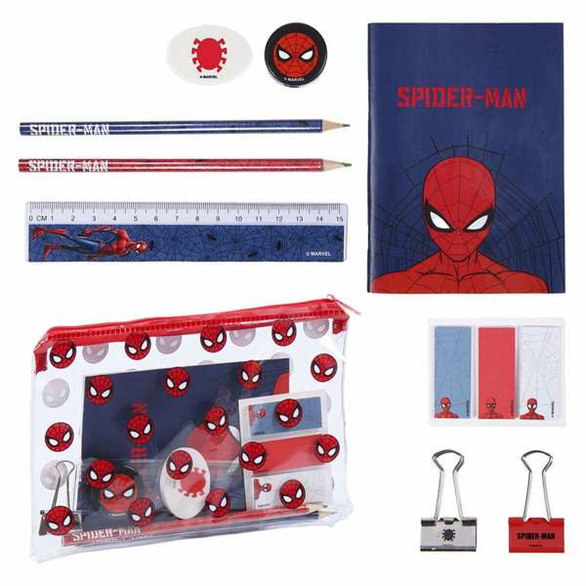 Brevpapper Set Spider-Man (12 pcs)-Kontor och Kontorsmaterial, Skol- och utbildningsmaterial-Spider-Man-peaceofhome.se