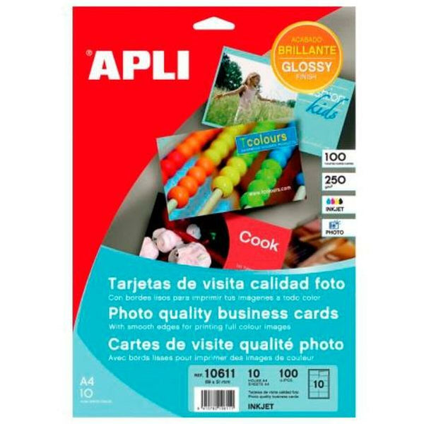 Business cards Apli 8,9 x 5,1 cm-Kontor och Kontorsmaterial, Pappersprodukter för kontoret-Apli-peaceofhome.se