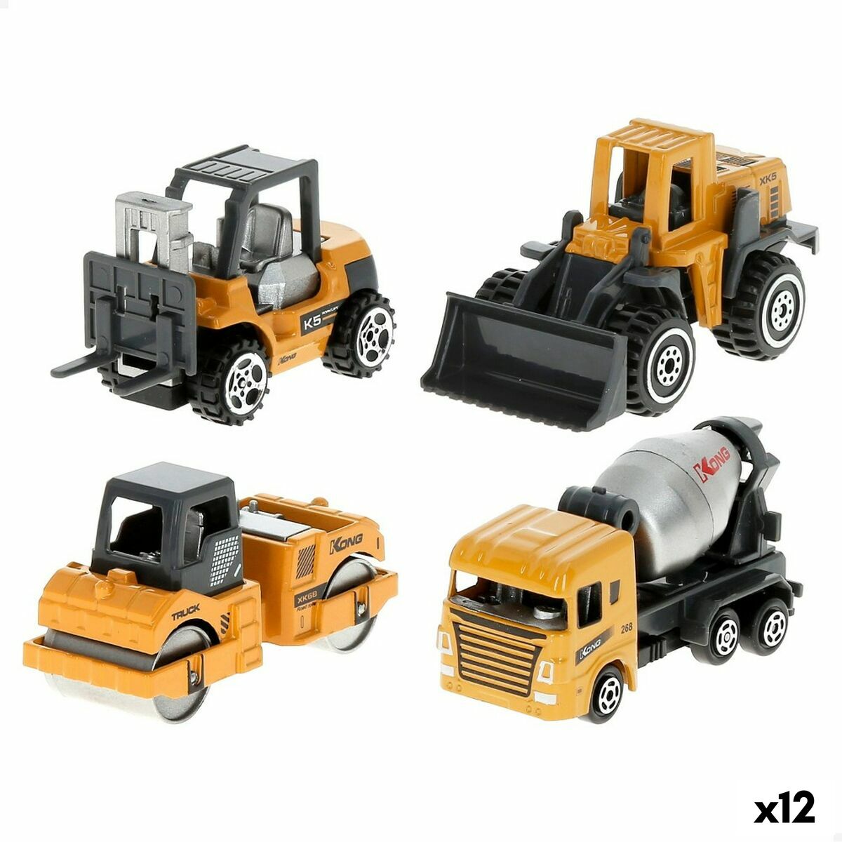 Byggbilar (Set) Speed & Go 7,5 x 4 x 3 cm (12 antal)-Leksaker och spel, Fordon-Speed & Go-peaceofhome.se