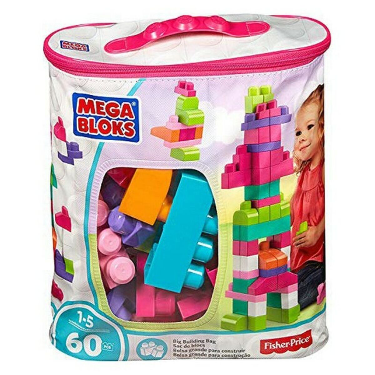 Byggklossar Mega blocks Mattel DCH54 60 Delar-Leksaker och spel-Mattel-peaceofhome.se