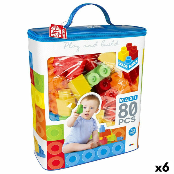 Byggsats Color Block Basic Väska 80 Delar (6 antal)-Leksaker och spel-Color Block-peaceofhome.se