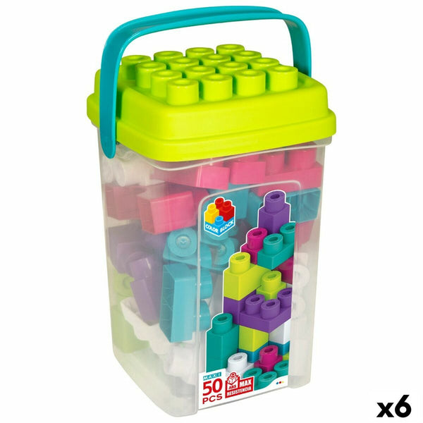 Byggsats Color Block Trendy Kub 50 Delar (6 antal)-Leksaker och spel-Color Block-peaceofhome.se