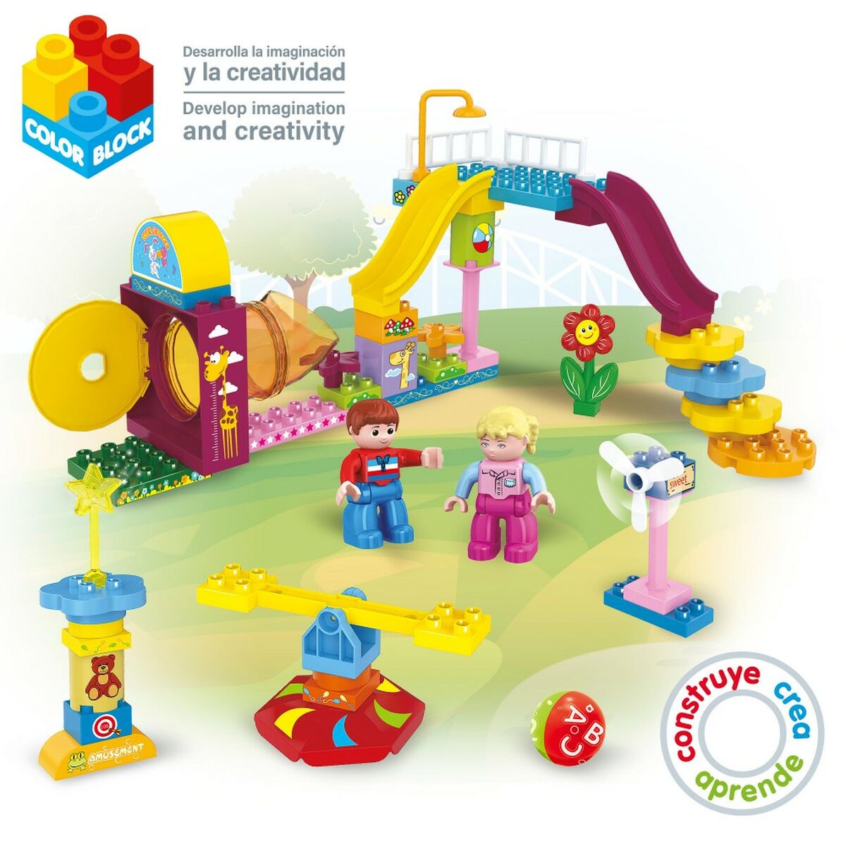 Byggsats Colorbaby Playground 50 Delar (2 antal)-Leksaker och spel-Colorbaby-peaceofhome.se