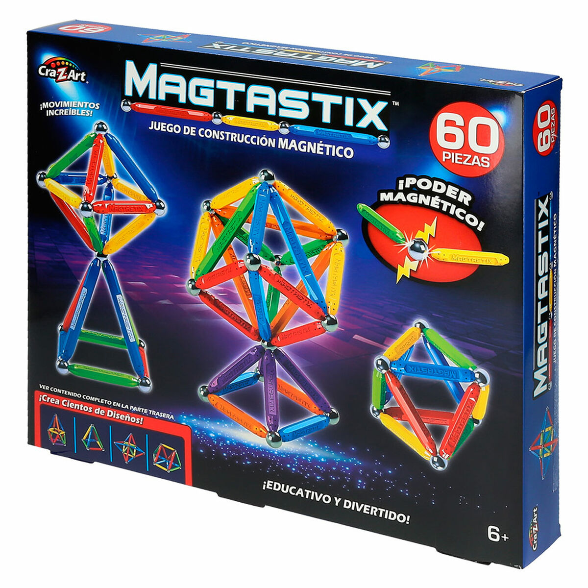 Byggsats Cra-Z-Art Magtastix Deluxe 60 Delar (4 antal)-Leksaker och spel-Cra-Z-Art-peaceofhome.se