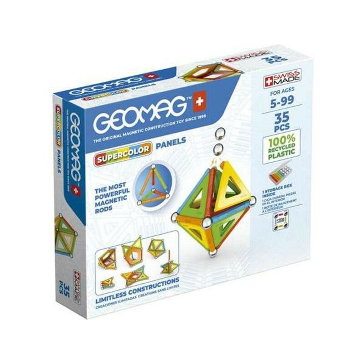 Byggsats Geomag Supercolor Panels Magnetic (35 pcs)-Leksaker och spel, Spel och tillbehör-BigBuy Fun-peaceofhome.se