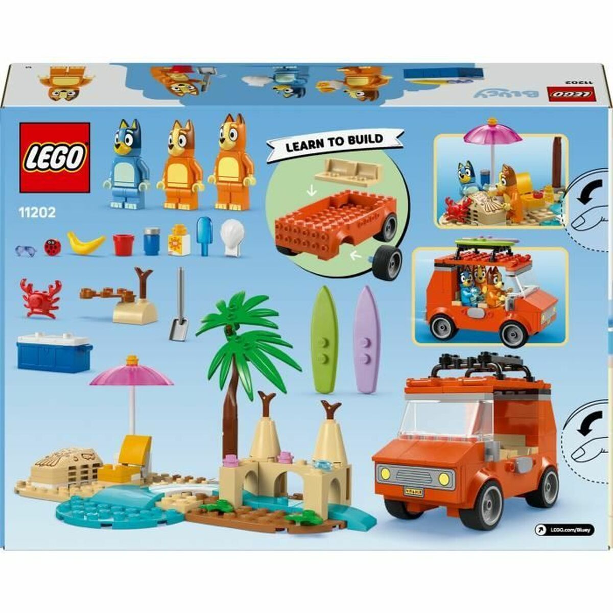 Byggsats Lego 11202 Bluey's Beach & Family Car Trip 133 Delar-Leksaker och spel-Lego-peaceofhome.se