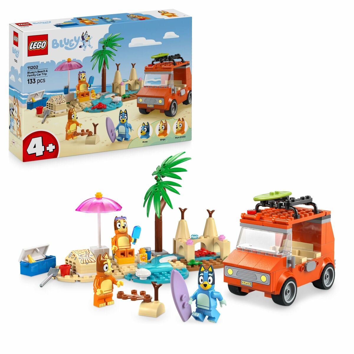 Byggsats Lego 11202 Bluey's Beach & Family Car Trip 133 Delar-Leksaker och spel-Lego-peaceofhome.se