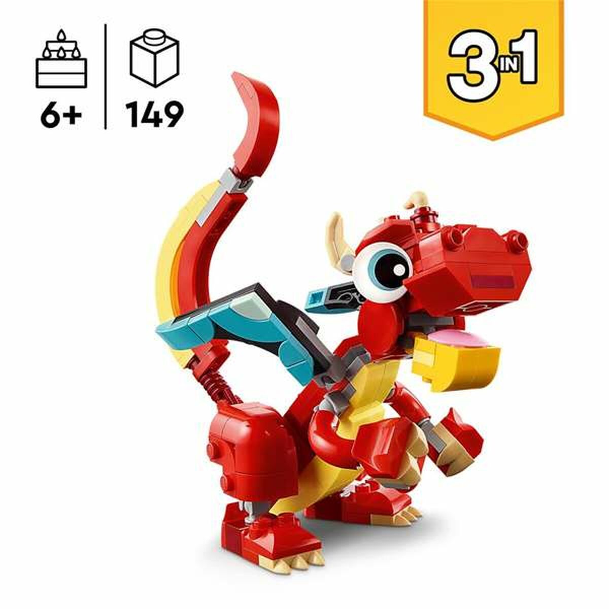 Byggsats Lego Creator 31145 Red Dragon 149 Delar-Leksaker och spel-Lego-peaceofhome.se