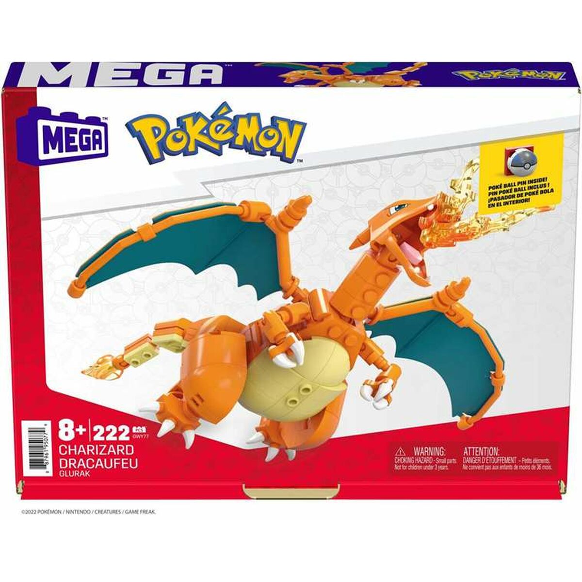 Byggsats Pokémon Mega Charizard 222 Delar-Leksaker och spel-Pokémon-peaceofhome.se
