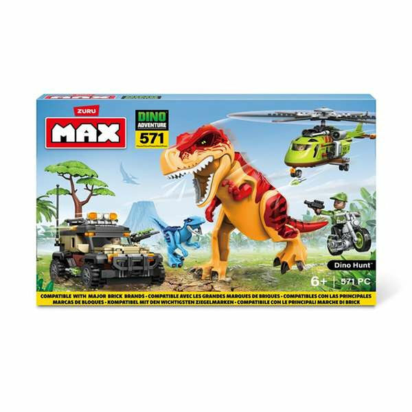 Byggspel + figurer Zuru Max Dino 33 x 48,3 x 7,6 cm 592 Delar-Leksaker och spel-Zuru-peaceofhome.se