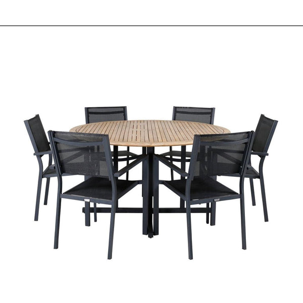 CRUZ COPACABANA Matbord 140 cm + 6 stolar | Utemöbler-Matgrupp Utomhus-Venture Home-peaceofhome.se