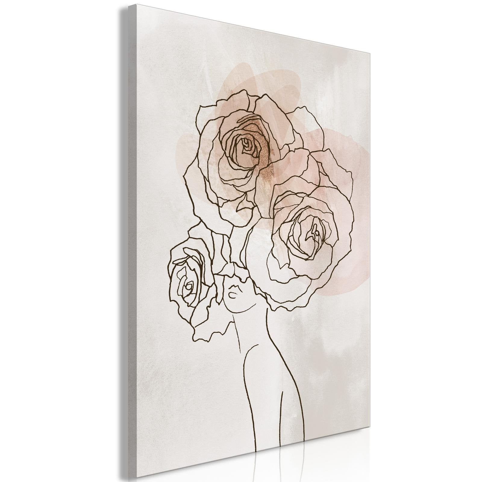Canvas Tavla - Anna and Roses Vertical-Tavla Canvas-Artgeist-40x60-peaceofhome.se