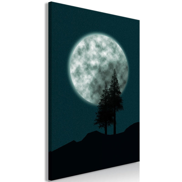 Canvas Tavla - Beautiful Full Moon Vertical-Tavla Canvas-Artgeist-peaceofhome.se