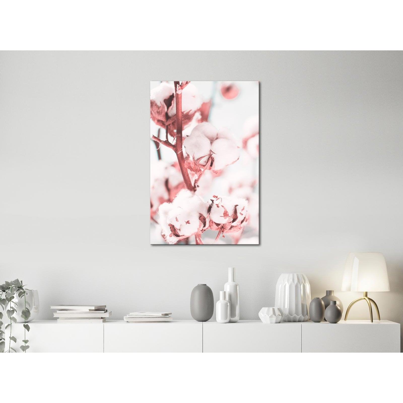 Canvas Tavla - Blooming Cotton Vertical-Tavla Canvas-Artgeist-peaceofhome.se