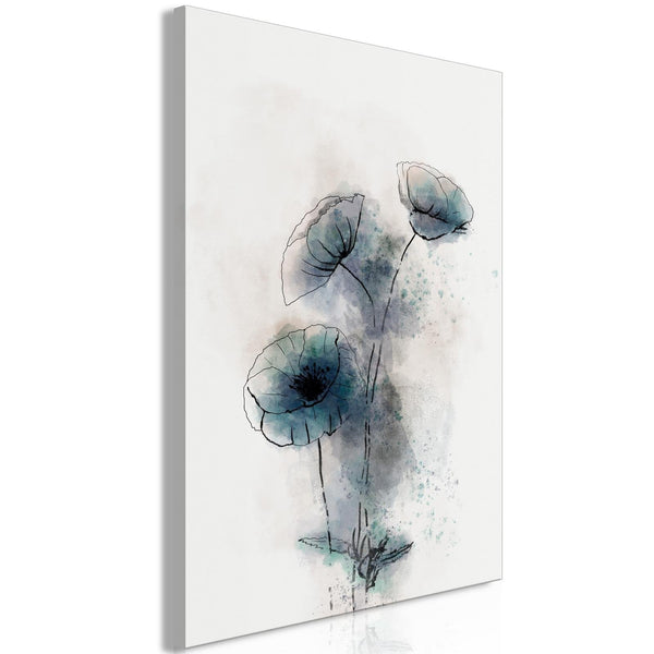 Canvas Tavla - Blue Poppies Vertical-Tavla Canvas-Artgeist-40x60-peaceofhome.se
