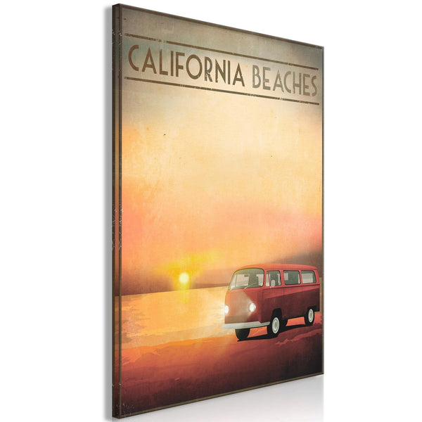 Canvas Tavla - California Beaches Vertical-Tavla Canvas-Artgeist-40x60-peaceofhome.se