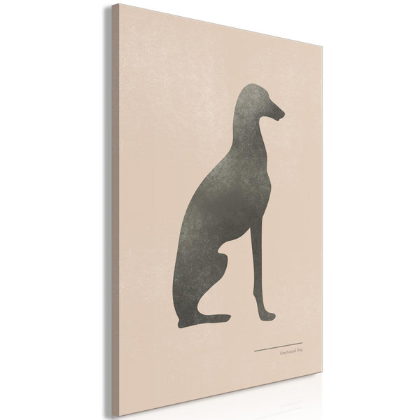 Canvas Tavla - Calm Greyhound Vertical-Tavla Canvas-Artgeist-40x60-peaceofhome.se