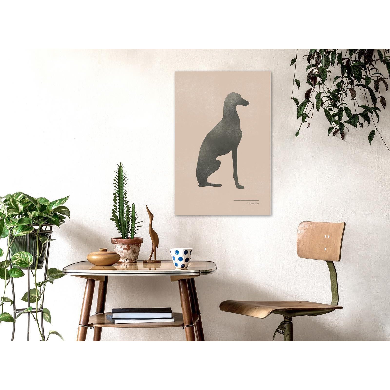 Canvas Tavla - Calm Greyhound Vertical-Tavlor-Artgeist-peaceofhome.se