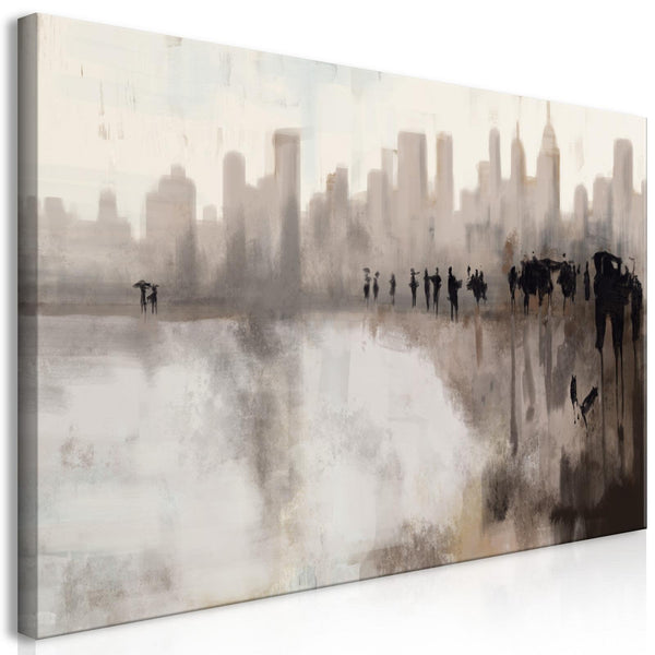 Canvas Tavla - City in the Rain-Tavla Canvas-Artgeist-70x35-peaceofhome.se