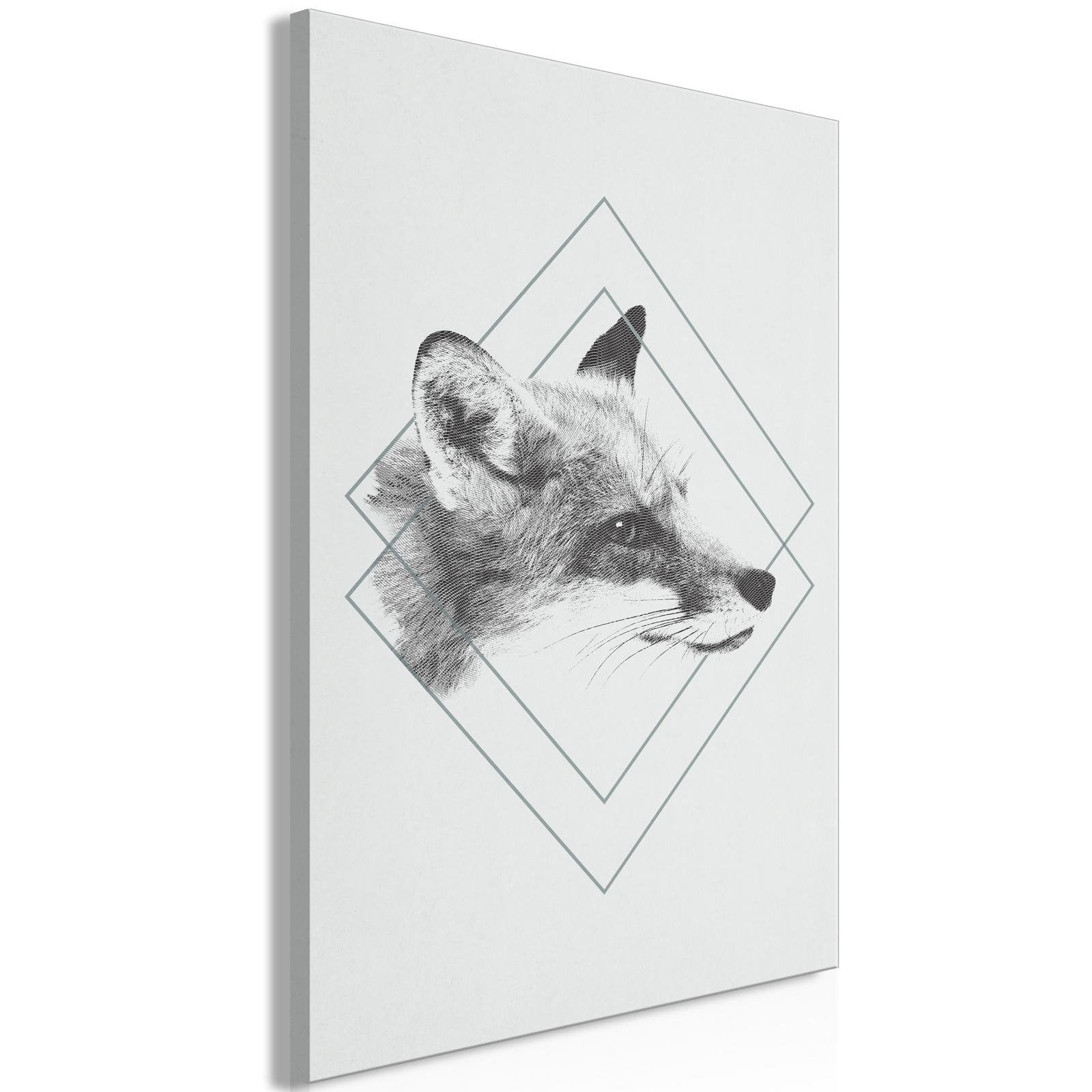 Canvas Tavla - Clever Fox Vertical-Tavla Canvas-Artgeist-40x60-peaceofhome.se