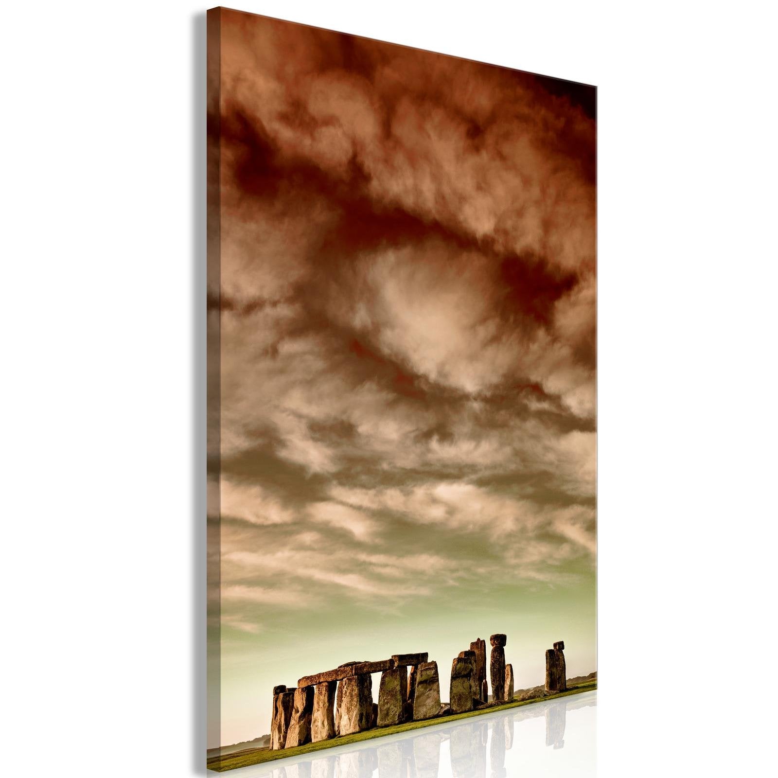 Canvas Tavla - Clouds Over Stonehenge Vertical-Tavla Canvas-Artgeist-peaceofhome.se