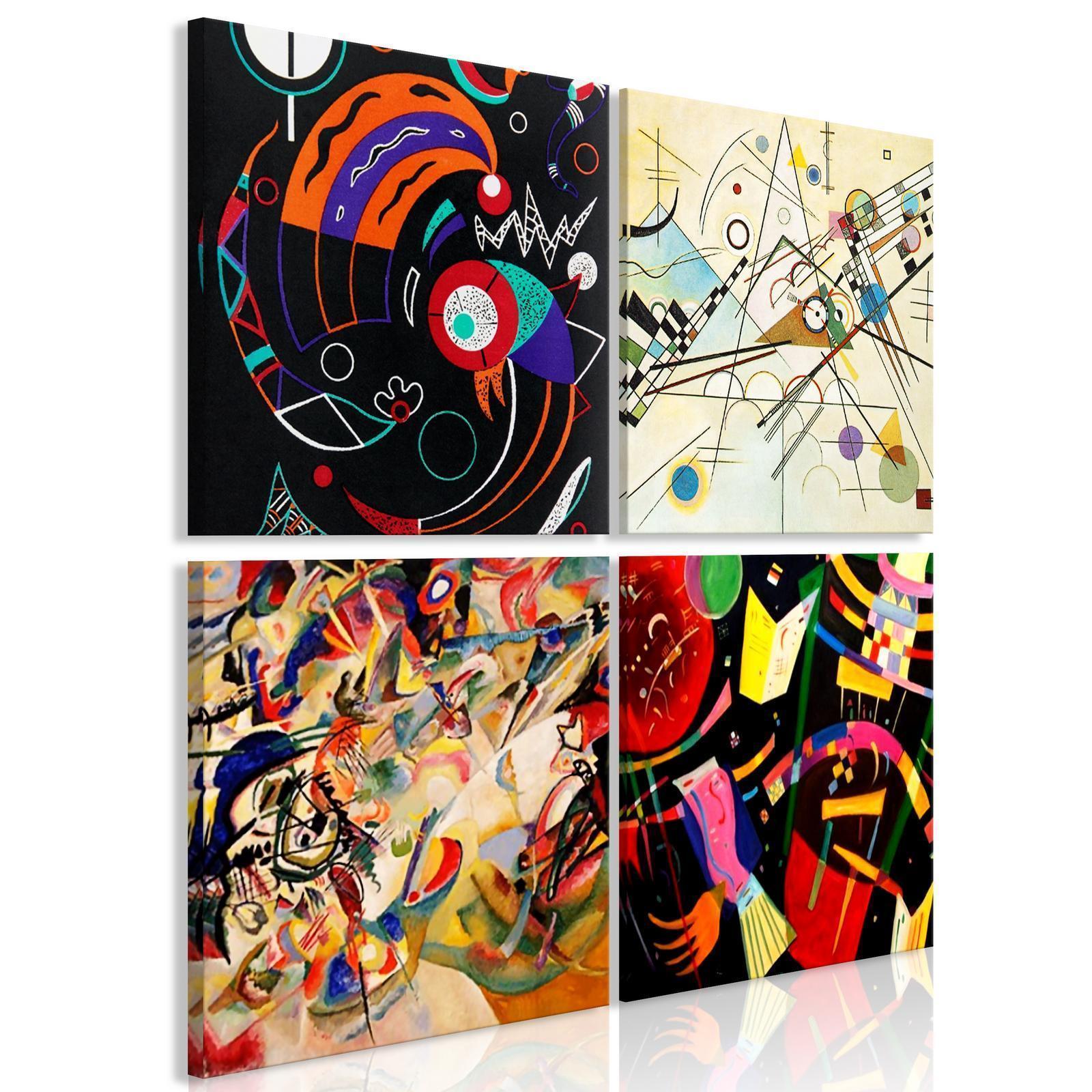 Canvas Tavla - Colours Dance (4 delar)-Tavlor-Artgeist-peaceofhome.se