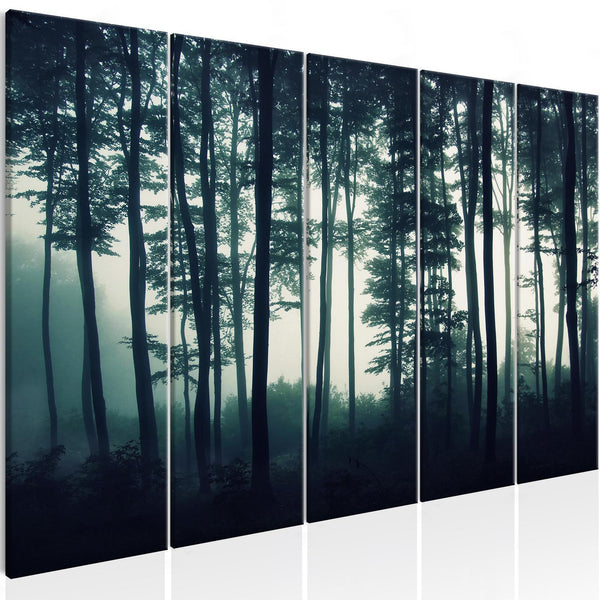 Canvas Tavla - Dark Forest (5 delar) Narrow-Tavlor-Artgeist-peaceofhome.se