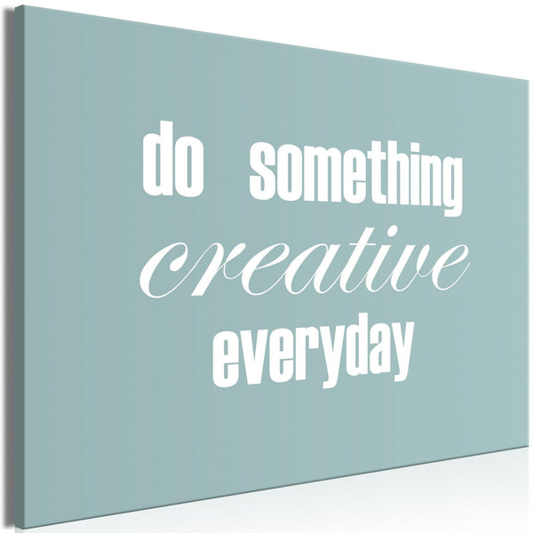 Canvas Tavla - Do Something Creative Everyday Wide-Tavla Canvas-Artgeist-peaceofhome.se