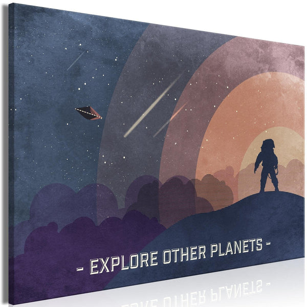Canvas Tavla - Explore Other Planets Wide-Tavla Canvas-Artgeist-60x40-peaceofhome.se