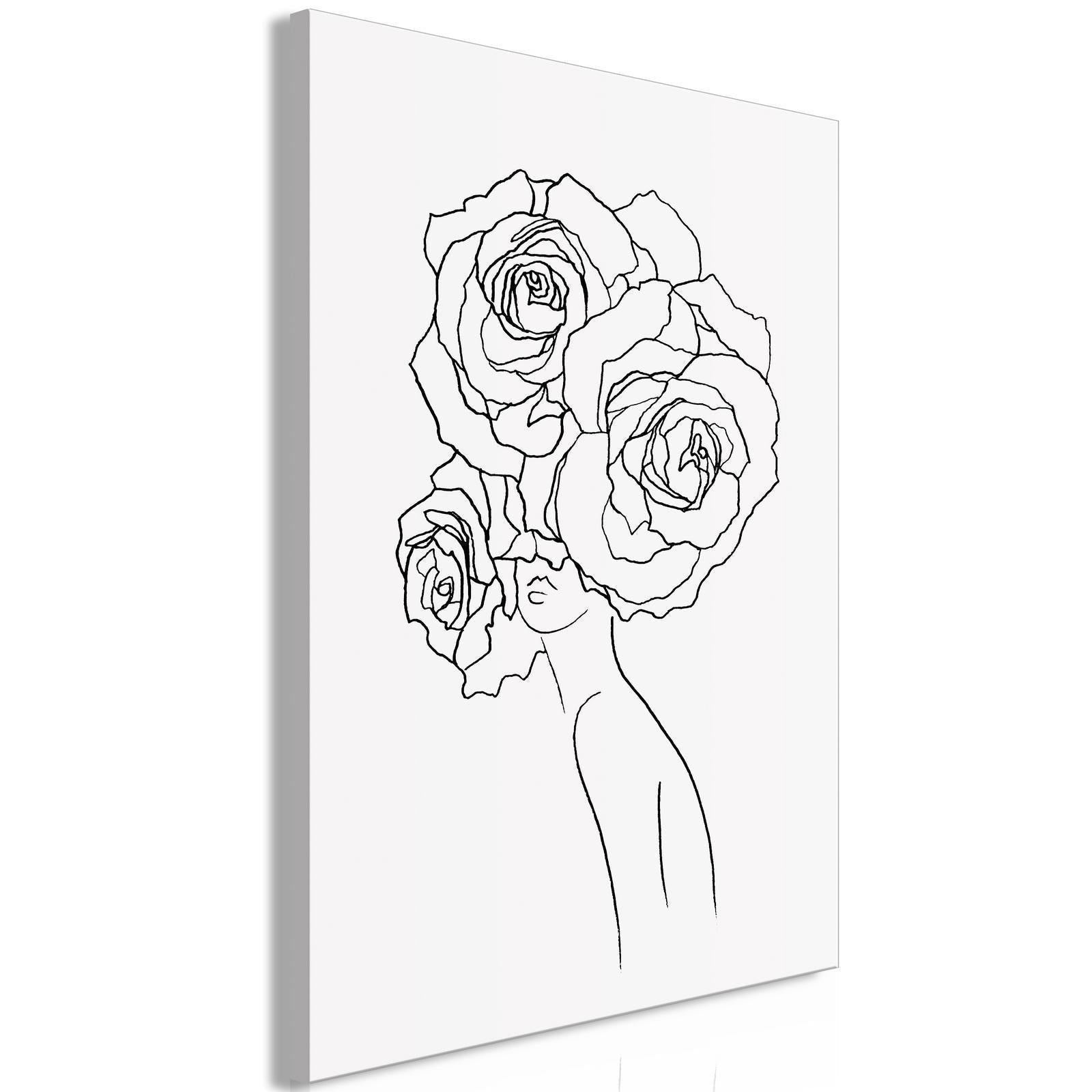 Canvas Tavla - Fancy Roses Vertical-Tavlor-Artgeist-peaceofhome.se