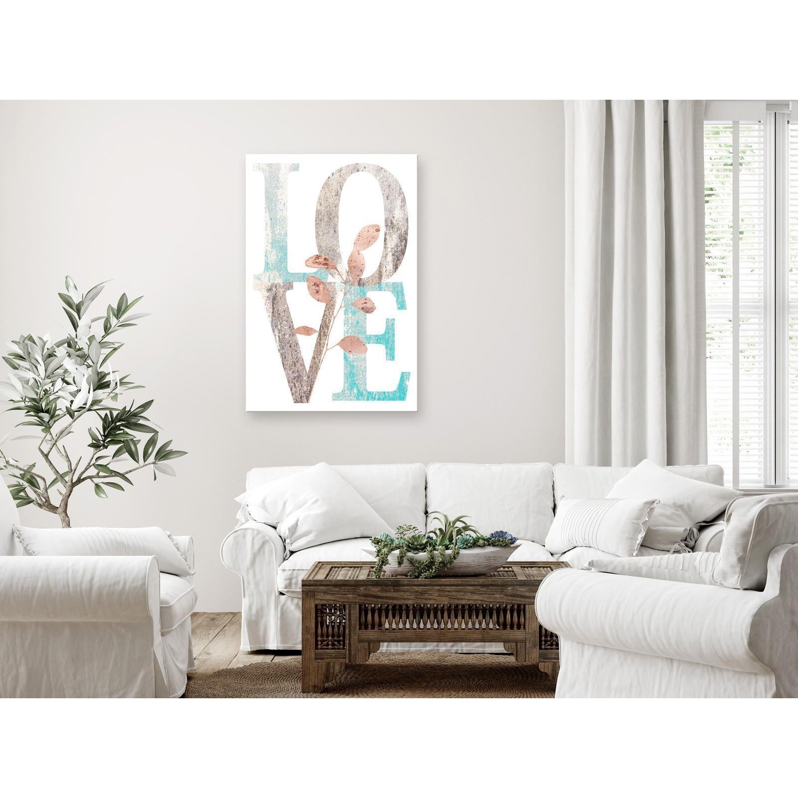 Canvas Tavla - Flourishing Letters Vertical-Tavlor-Artgeist-peaceofhome.se