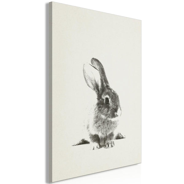 Canvas Tavla - Fluffy Bunny Vertical-Tavla Canvas-Artgeist-40x60-peaceofhome.se